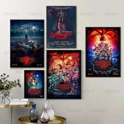 Stranger Things TV Movie Poster Canvas Print Abstract Painting Character Wall Art Decorative Pictures Living Room Boy Room Decor