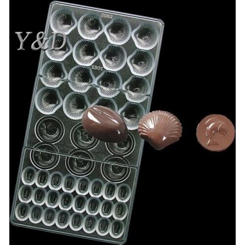Plastic Fish Chocolate Coffe Bean Shell Injection Polycarbonate PC Sweet Candy Chocolate Jelly Mold Mould
