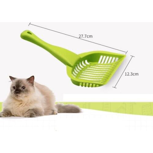 Plastic Cat Litter Scoop Cat Shovel Kitty Scoop Waste Puppy Litter Hollow Out Food Spoons Cat Sand Cleaning Products