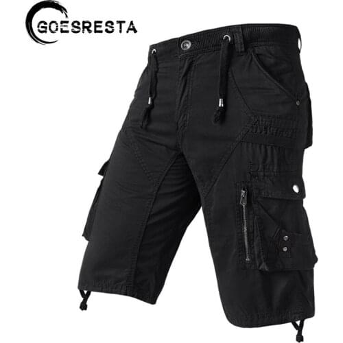 Men Cargo Shorts 2021 New Cotton Relaxed Fit Breeches Bermuda Casual Short Summer Fashion High Quality Large Size Mens Shorts