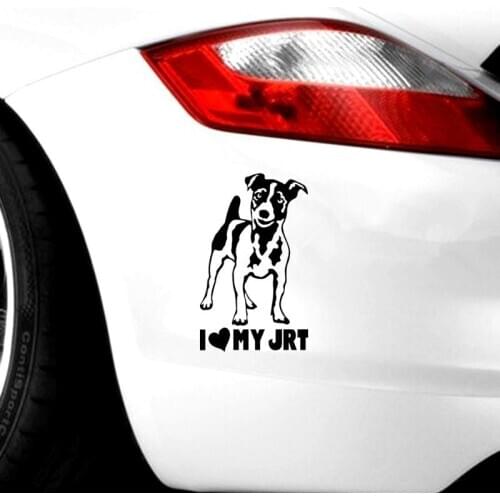 I Love My JRT Sticker JACK RUSSELL TERRIER Dog Puppy Love Vinyl Decal Sticker 15.5x9.5cm
