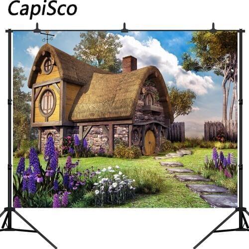 Capisco Photography studio Vinyl Photography Backdrops Fairy Tale Hut Birthday Party Personalized Photo Background