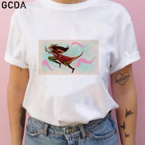 Harajuku Vintage Animal Summer Tshirt Casual Loose Short Sleeve O-Neck T-Shirt S-3XL Funny Raya and The Last Dragon T Shirt Top