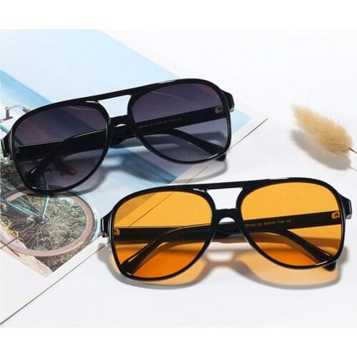 Vintage Pilot Sunglasses For Women Men Oversize Anti-glare Driver Retro Sunglasses Female Square Shades UV400 Driver Goggles