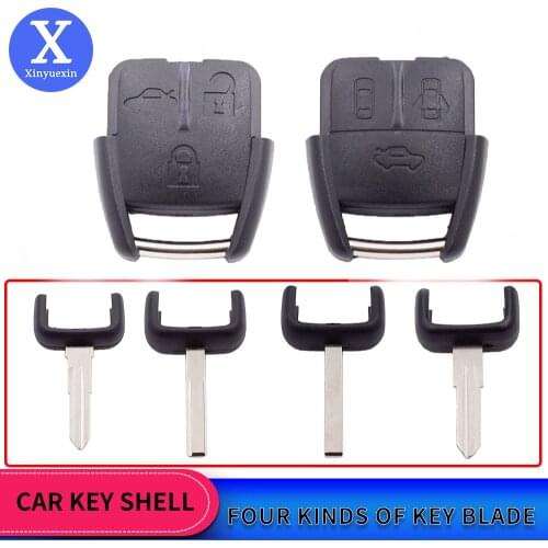 Xinyuexin 3 Buttons Remote Car Key Case Shell for Chevrolet Aveo Cruze Spark Opel with YM28/HU46/HU43/HU100 Blade Key Shell Case