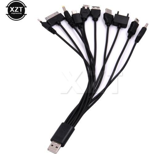 New 10 in 1 Universal USB Multi Charger Retractable Design Phone Cable For Various Cellphone Charging Cable Cord