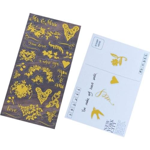15packs/lot bronzing adhesive decorative stationery sticker dairy and phone scrapbook label gifts for children