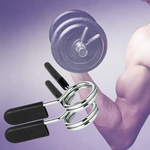 2Pcs Fitness Dumbbell Spring Buckle Metal Barbell Clips Lock Collar Buckle for Gym Sports