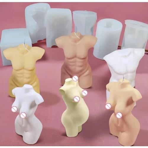 3D Art Body Candle Mold Silicone Female Perfume Candle Mold Women Scented Candle Soap Fragrance Making Wax Mould Decorating