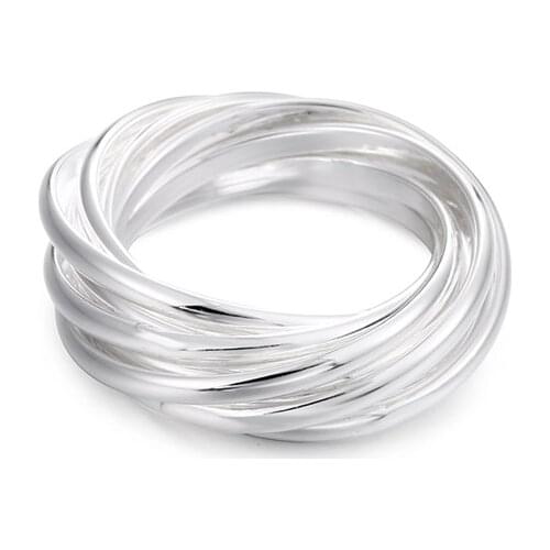 925 Sterling Silver Jewelry 9 Circle Silver Rings for Women Men Fashion Anel De Prata Bijoux