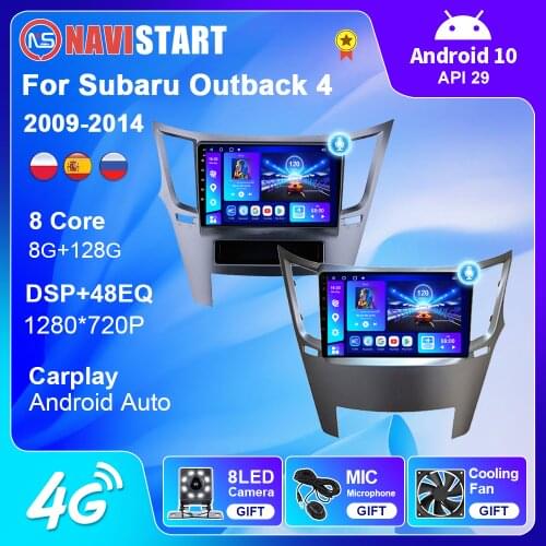 9'' For Subaru Outback 4 Legacy 5 2009-2014 Car Multimedia Player Wifi 4G Carply DSP Bluetooth Android 10 2Din Radio GPS Navi