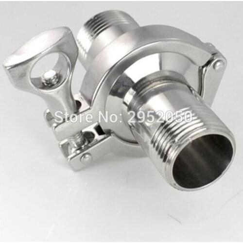 Free shipping 2 Pcs 1/2" DN15 Sanitary Male Thread Ferrule Pipe Fittings+Tri Clamp+PTFE Gasket Stainless Steel SS304