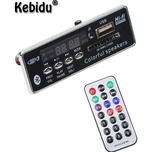 Kebidu Wireless MP3 Player Integrated Decoder Board Music Audio Module USB For Car Radio Digital LED Remote control