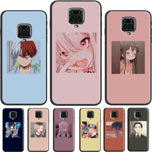 Anime icons Case For Xiaomi Redmi Note 8 9 Pro Note 9S 8T 9 9C 9A 9T Cover For Redmi Note 10 Pro Shell