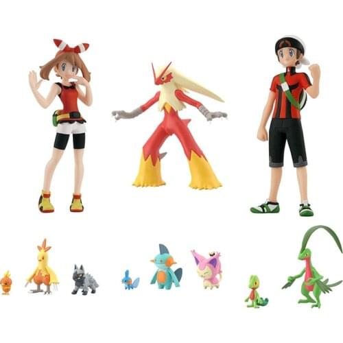 Cuteanime 100% Original Bandai Monster Figure Blaziken Set CANDY TOY Figure PVC Action Model Toys Anime Figure