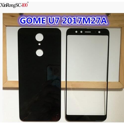 For Gome U7 2017M27A Panel Front Outer Glass Cover Touch Screen Panel Len Back Housing Glass Battery Back Cover Shell Cover