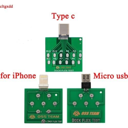 Cltgxdd Micro USB Dock Flex Test Board for iPhone 6 7 8 And Android Phone U2 Battery Power Charging Dock Flex Easy Testing Tool