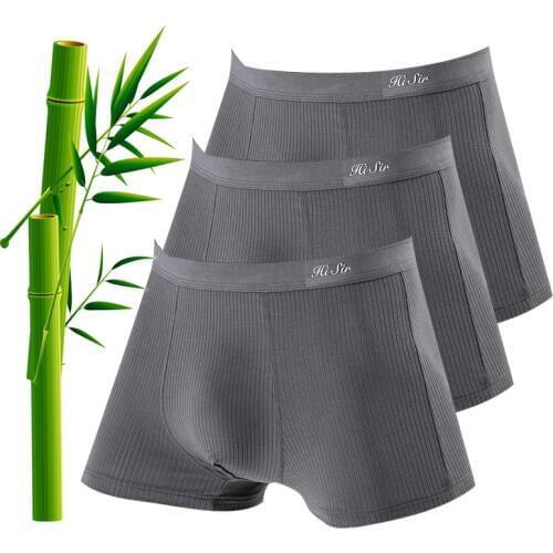 Breathable Mens Boxers Underwear Brand Sexy Boxershorts Men Lightweight Stretch Knit Boxer Letter Print 3 Pack Fibra De Bambu XL