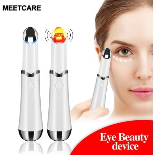 Electric Eye Massage Warm Color Light Massager Removal Eye Bag Dark Circle Beauty Three Color Light Lift Eye Care Vibration Tool