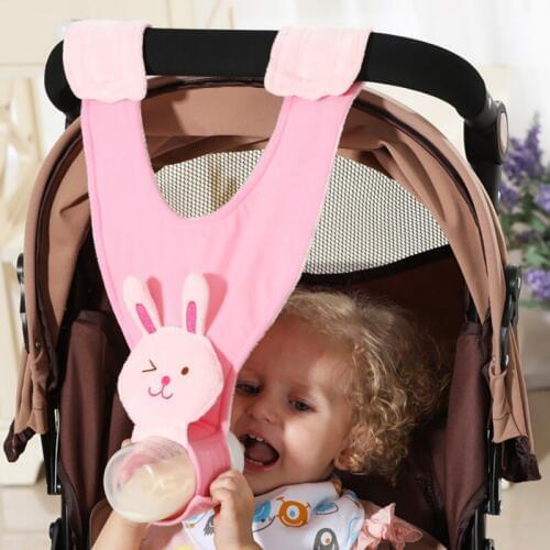 Infrantborn Baby Bottle Holder For Hands Free Bottle Feeding Stroller Accessories Feeding Bottle Plush Pouch Cover Sling