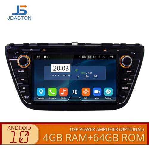 JDASTON 2 DIN Android 10 Car DVD Player For Suzuki SX4 S-Cross 2013 2014 2015 2016 Multimedia GPS Radio Stereo 4G+64G Octa Cores