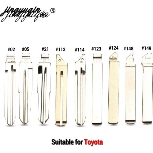 Jingyuqin Metal Blank Uncut Key Blade For Toyota Camry Corolla Highlander Co Vios Scion No.02 05 21 113 114 123 124 148 149