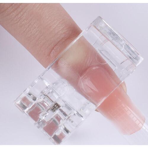 Nail Extension Glue Fixed Clip Fibernail Tips Holder UV Gel Builder Shaping Tool Great design, can directly clamp the material