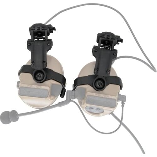 Tactical Helmet Bracket Rail Mount Kit ARC Helmet Rail Adapter for Tactical Headphone COMTAC II COMTAC III Airsoft Headset