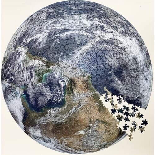 Round Moon Earth Puzzle 1000 Pieces for Adult Jigsaw Puzzle Toys Rainbow Constellations Jigsaw Puzzle 1000pcs Moon Circular Toy