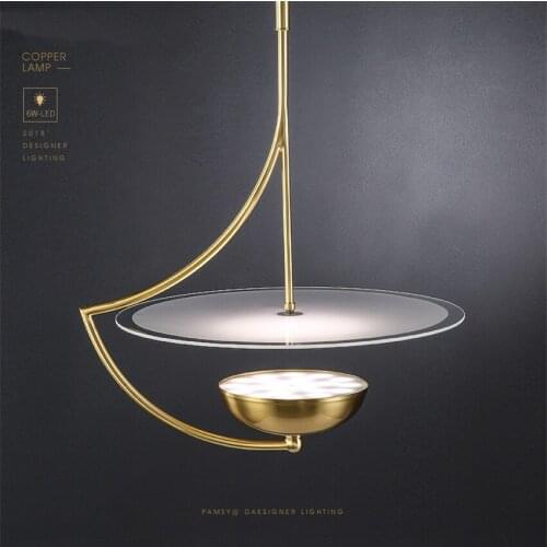 Copper Post Modern Tube Shaped Pendant Lights Living Room Bar Tea Room Restaurant Hanging Lamps Hotel Villa Art Deco Lighting