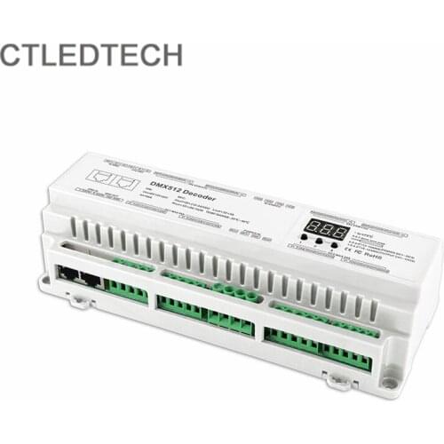 LED tape light DMX512 Decoder 32 Channel 32 outputs Track type 8bit 16bit controller 4096 grve scales each