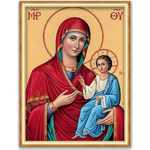 Region Orthodox Icon DIY Cross Stitch 11CT Embroidery Kits Needlework Craft Set Printed Canvas Cotton Thread Decoration On Sale