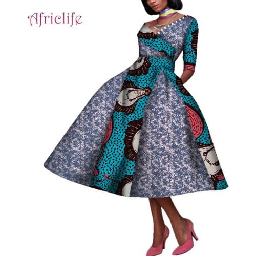 African Print Dresses for Elegant Women New Design African Women Skirt with Pearls WY4515