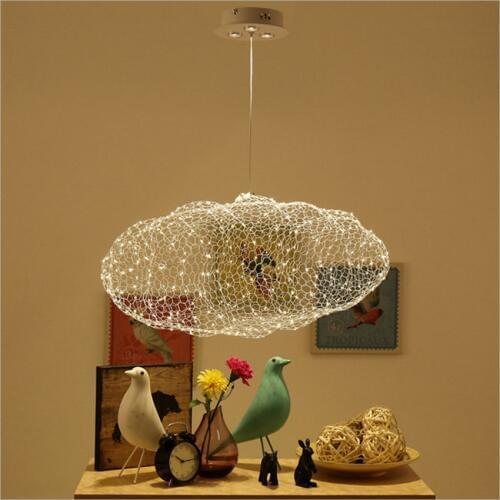 Denmark design mesh wire cloud chandelier lighting for dining room coffee bar modern villa hotel indoor hanging light fixtures