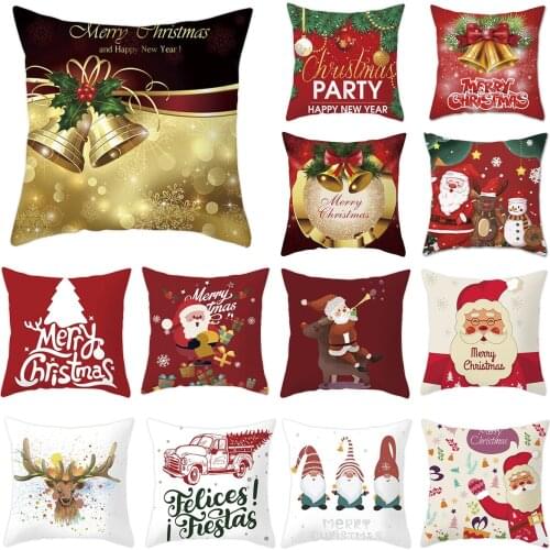 Christmas Decorations For Home Merry Christmas Cushion Cover 2021 Christmas Ornament Xmas Navidad Gifts Happy New Year 2022