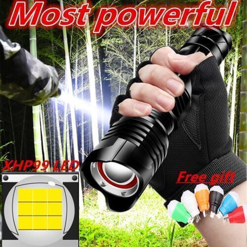 900000 lm xhp99 most powerful led flashlight torch usb rechargeable tactical flashlights 26650 hand lamp for Camping Hunting