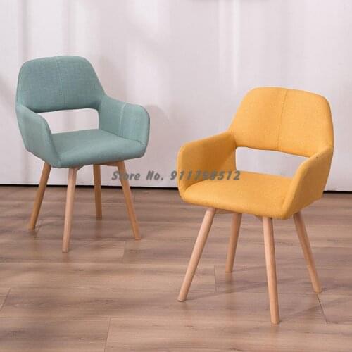 Nordic minimalist makeup chair backrest chair home computer chair study bedroom comfortable desk chair solid wood dining chair