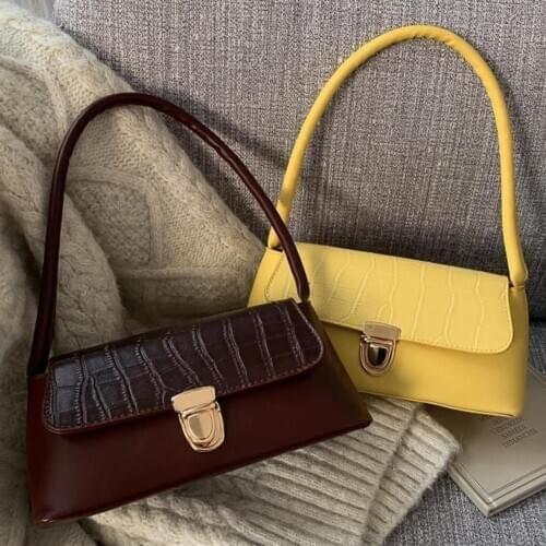 Retro Crocodile Pattern Baguette neverfull Bag Women Fashion luxury designer Leather Armpit tote Bags French Shoulder hand Bag