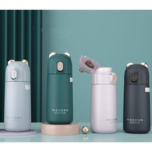270/350ml Lovely Bear Thermal Water Bottle 304 Stainless Steel Portable Vacuum Flask Coffee Mug Insulated Cup For Boys and Girls