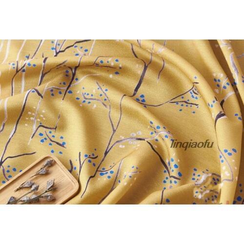 Tencel linen printed fabric 2020 spring and summer thin soft fabric High-end linen fabric