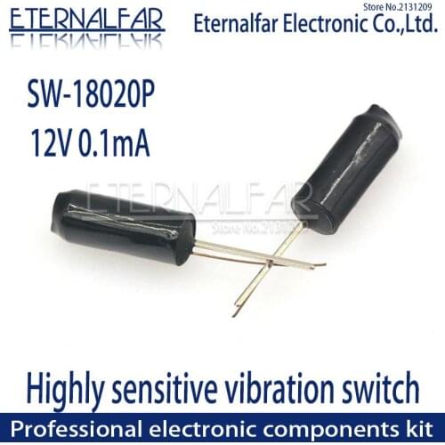 SW-18020P Angle Tilt Switch Normally Closed 12V 0.1mA Highly Vibration switch Tilt Double bead Spring Sensor Switches SW18020P