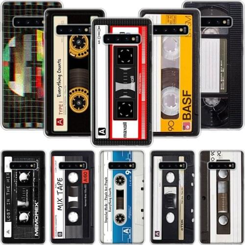 Vintage Magnetic Tape Cassette Phone Case For Samsung Galaxy A51 A71 A70 A50 A40 A30 A20E A10 A01 A21 A41 A20S A6 A7 A8 A9 Coque