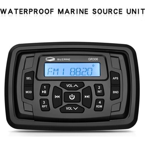 Waterproof Marine Stereo Bluetooth Radio Audio Sound System FM AM Auto Receiver Boat Car MP3 Player For RV ATV Truck Motorcycle