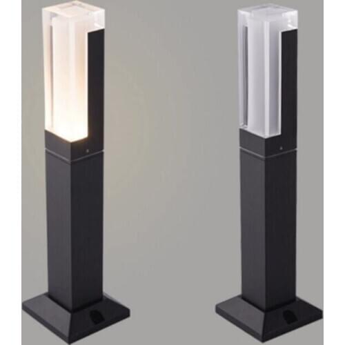 10W COB LED Exterior Bollard light H800mm outdoor floor light for garden IP67 waterproof aluminium AC85-265V led lawn light