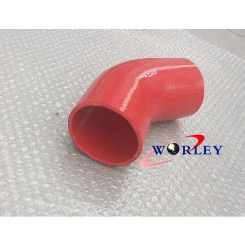 70mm 2 3/4" Inch 45 Degree Hose Elbow Silicone Hose Intake Intercooler Pipe RED