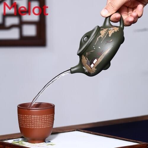 Yixing purple clay teapot pure handmade raw ore