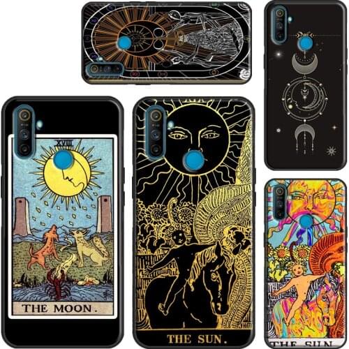 The SUN Tarot card Case For OnePlus 8T 7T 7 8 Pro Nord Case For Realme 7 Pro C3 C11 C15 V15 Q2 X2 X7 6 Pro