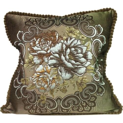 CURCYA Vintage European Floral Jacquard Classic Cushion Cover Sofa Home Decorative Throw Pillow Covers Christmas New House Gifts