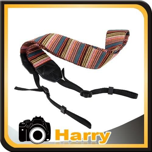 Color Stripes Camera Shoulder Neck Strap Soft red for DSLR SLR Nik&n d90 d3100 d330 Can&n 350d 450d 550d 650d S&ny a100 a300