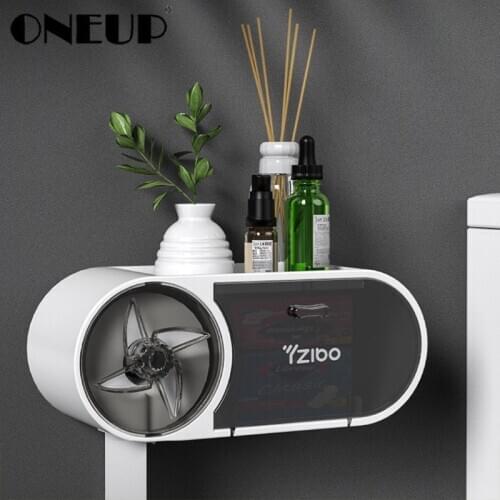 ONEUP Free Punching Roll Paper Storage Box Toilet Paper Towel Dispenser Waterproof Toilet Paper Holder For Bathroom Accessories